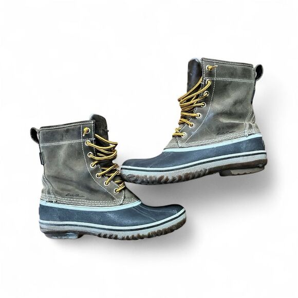 Eddie Bauer Women's Gray Boots with Yellow Laces - Picture 1 of 7